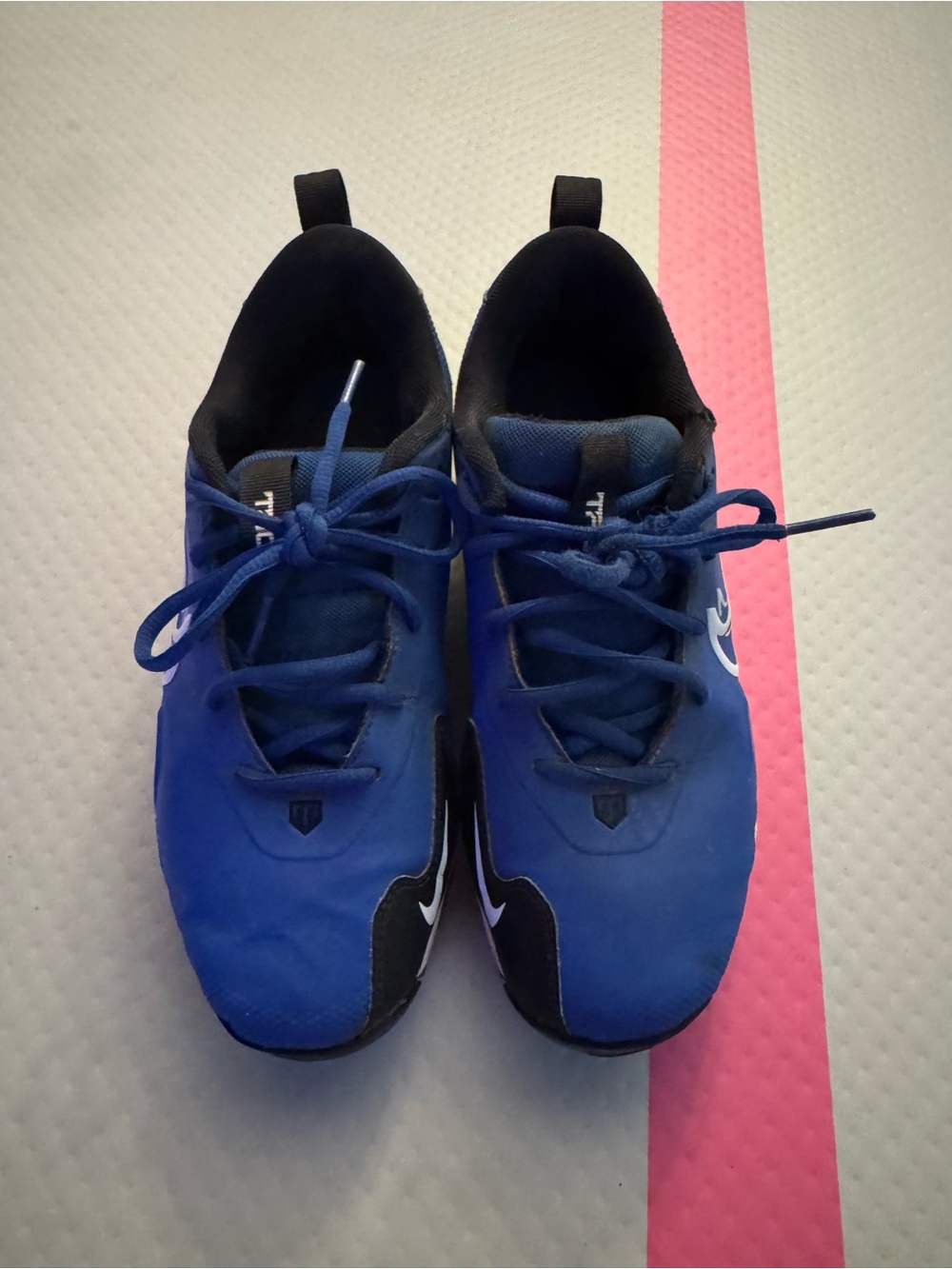 Pre-owned Nike FORCE TROUT 9 KEYSTONE JR Baseball Cleats Royal Blue 6Y size